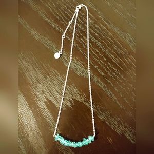 Aquamarine chip choker
